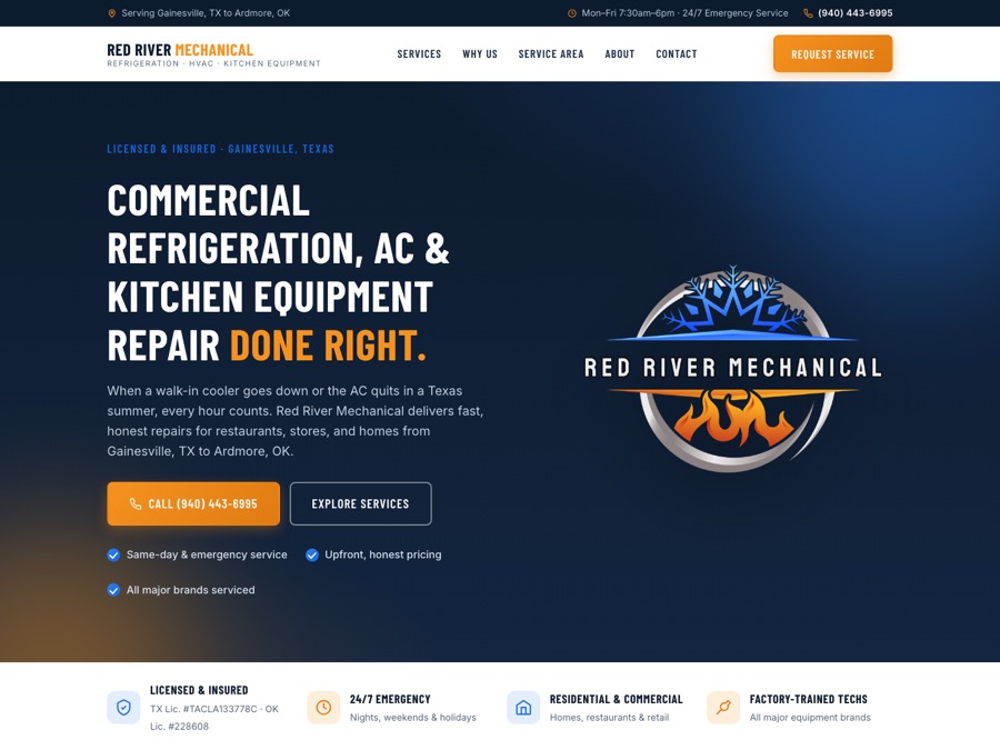 Red River Mechanical website